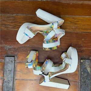 Stylish Multicolor Platform Heels